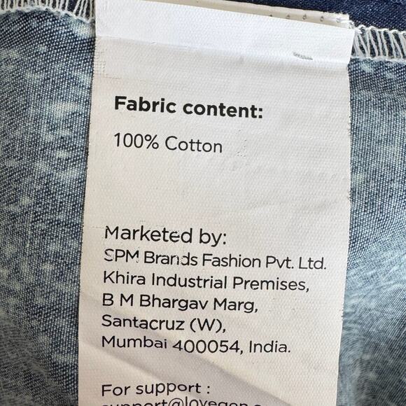 Retro LOVE GENERATION Acid-wash Denim Poncho - Picture 11 of 12